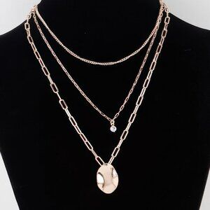 Metal Pendant Multilayer Necklace